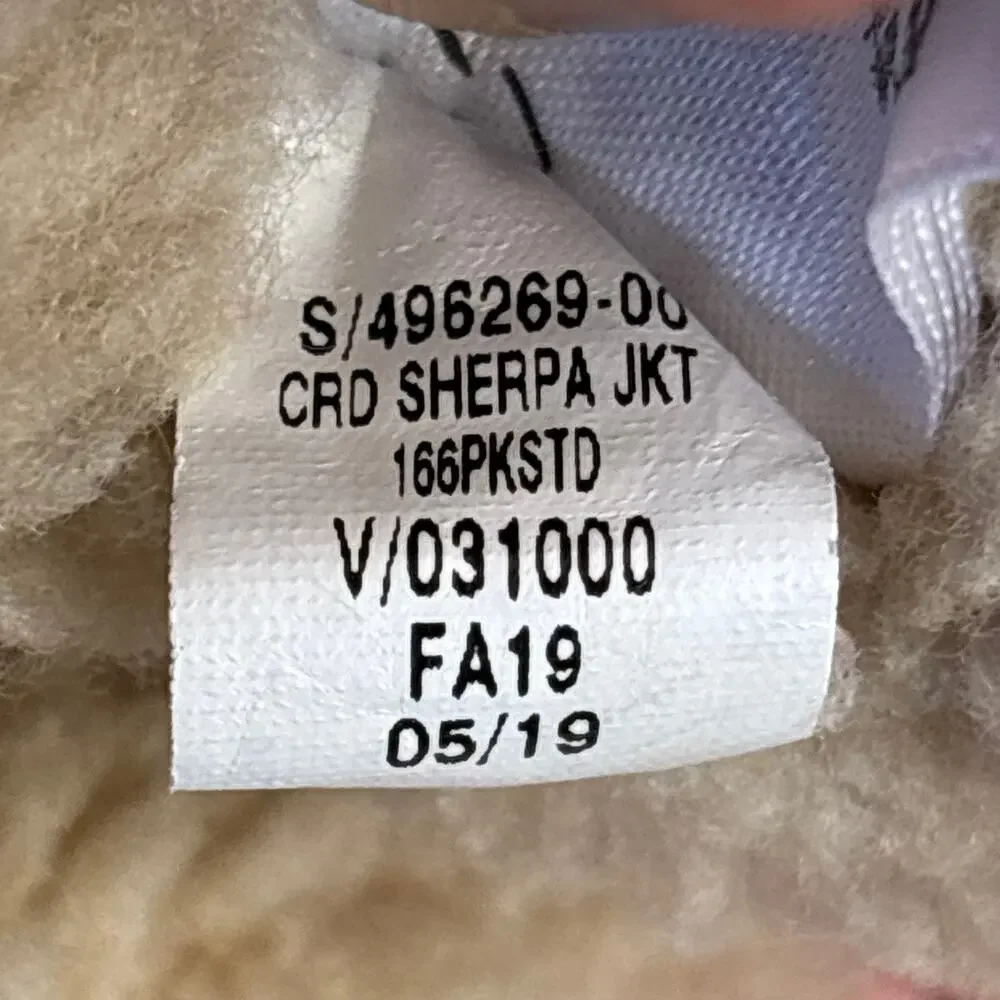 GAP Jacket Girls XL Pink Corduroy Sherpa Fleece Lined Trucker Button Front Kids